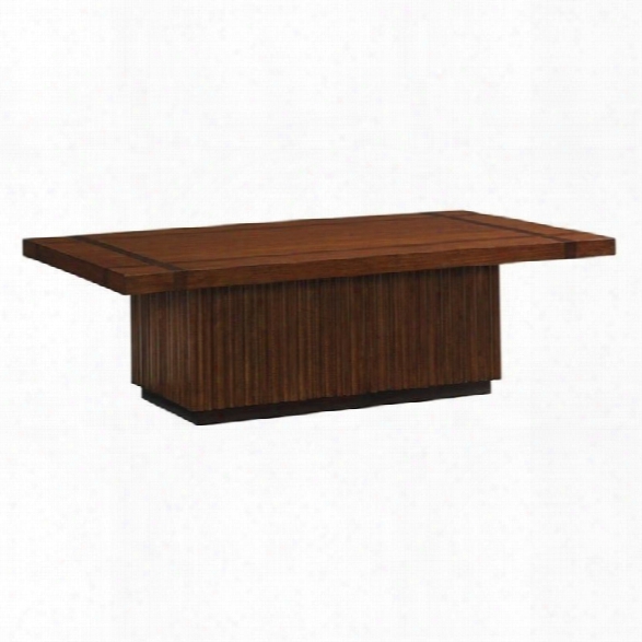 Tommy Bahama Island Fusion Castaway Wood Coffee Table In Walnut