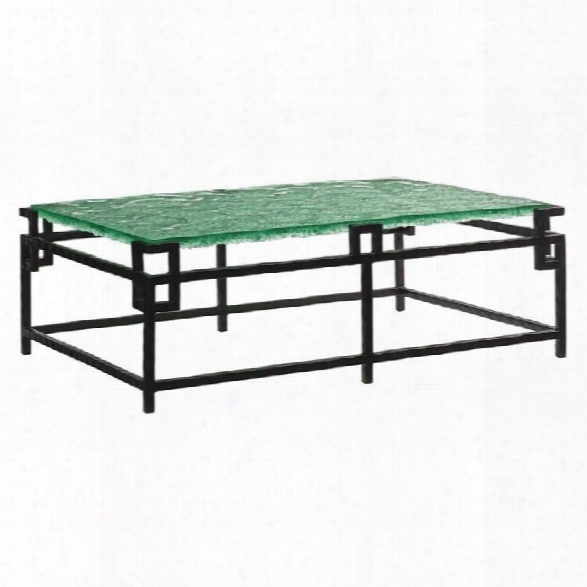 Tommy Bahama Island Fusion Hermes Reef Glass Coffee Table In Black