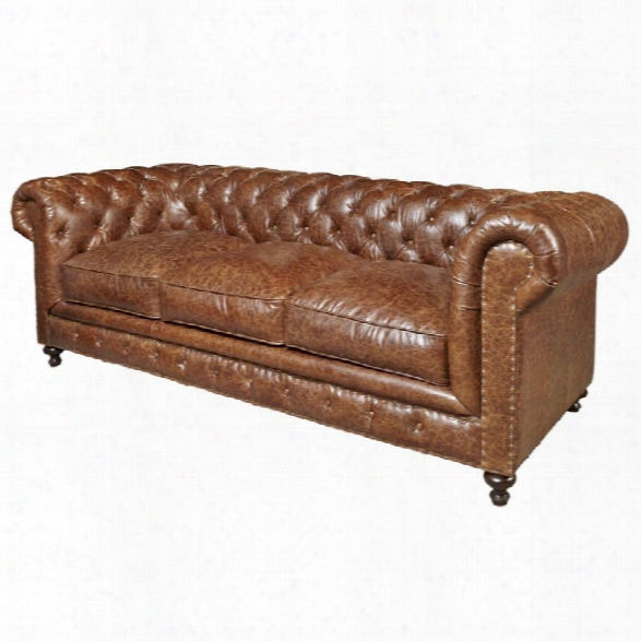 Universal Furniture Curated Berkeley Leather Sofa In Brown