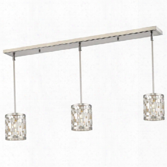 Z-lite Almet 3 Light Island Light In Brushed Nickel