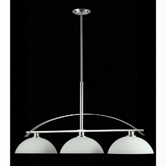 Z-lite Ellipse 3 Light Island Billiard Light In Chrome