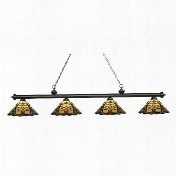 Z-lite Riviera 4 Light Island Billiard Light In Golden Bronze