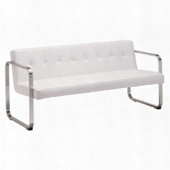 Zuo Varietal Velvet Sofa In White