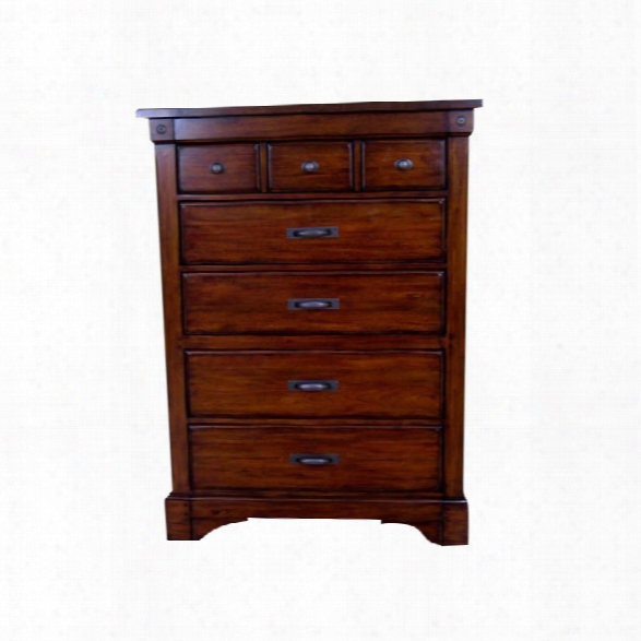 A-america Kalispell 5 Drawer Chest In Mahogany