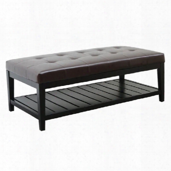 Abbyson Living Adams Coffee Table Ottoman In Espresso