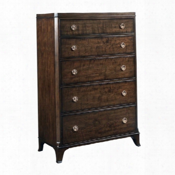 American Drew Grantham Hall 5 Drawer Chest In Coffee