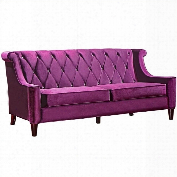 Armen Living Barrister Sofa In Purple