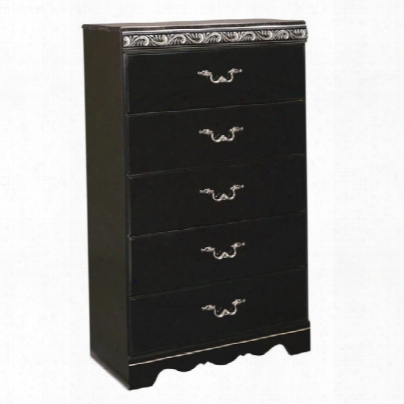 Ashley Constellations 5 Drawer Wood Chest In Black