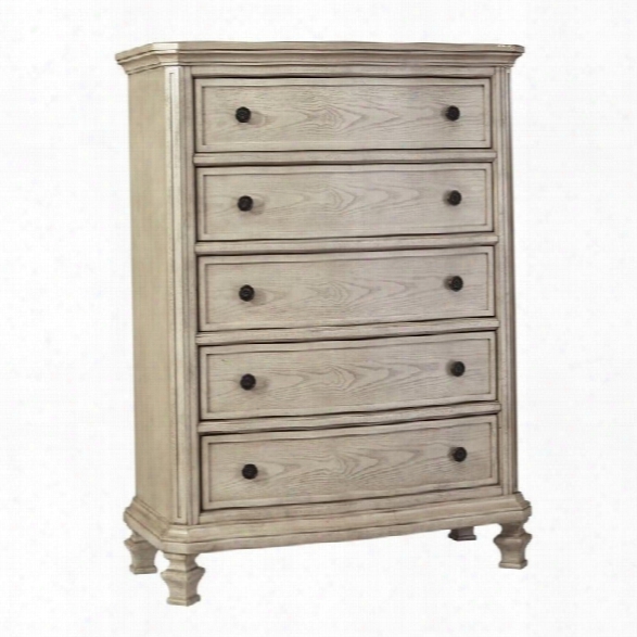 Ashley Demarlos 5 Drawer Wood Chest In Parchment