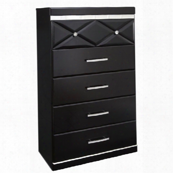 Ashley Fancee 5 Drawer Chest In Black