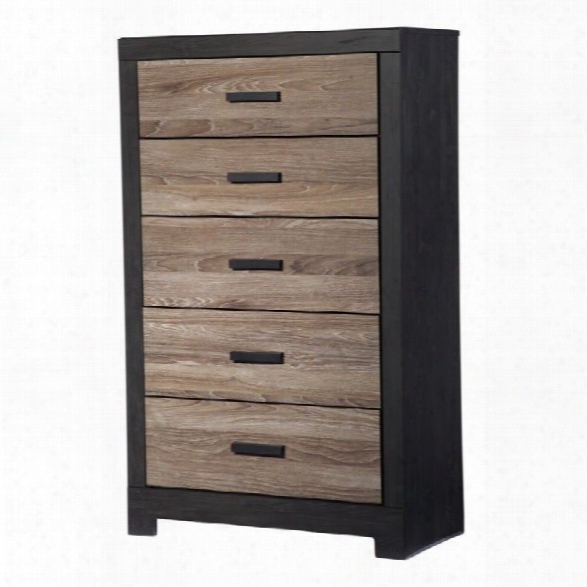 Ashley Harlinton 5 Drawer Wood Chest In Brown