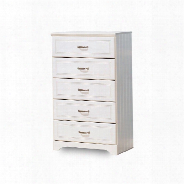 Ashley Lulu 5 Drawer Wood Chest In White