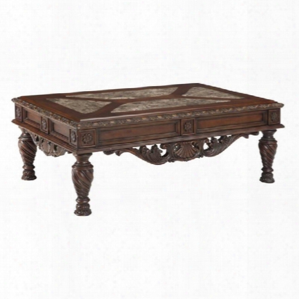 Ashley North Shore Rectangular Coffee Table In Dark Brown