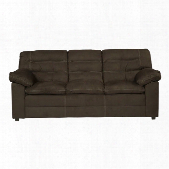 Ashley Talut Faux Leather Sofa In Cafe