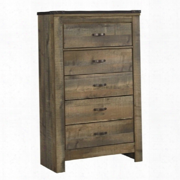 Ashley Trinell 5 Drawer Wood Chest In Brown
