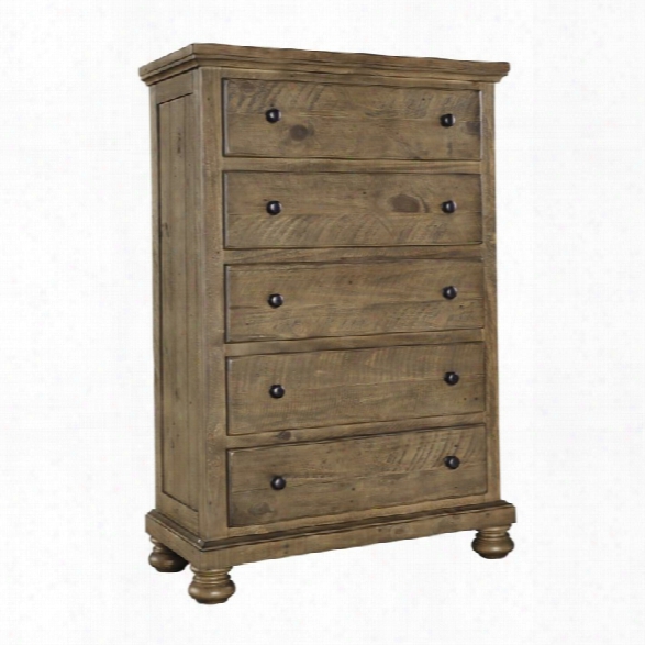 Ashley Trishley 5 Drawer Chest In Light Brown