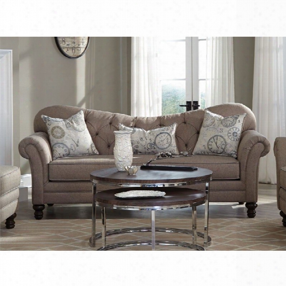 Coaster Carnahan Tufted Back Sofa In Camel