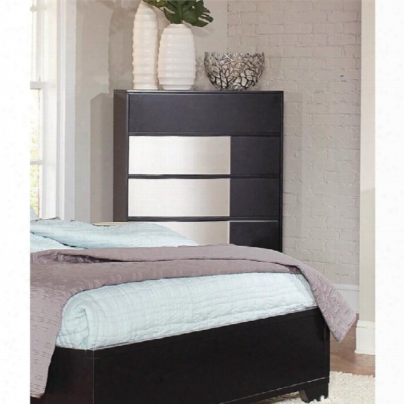 Coaster Havering Dovetail Drawer Chest In Black And Sterling