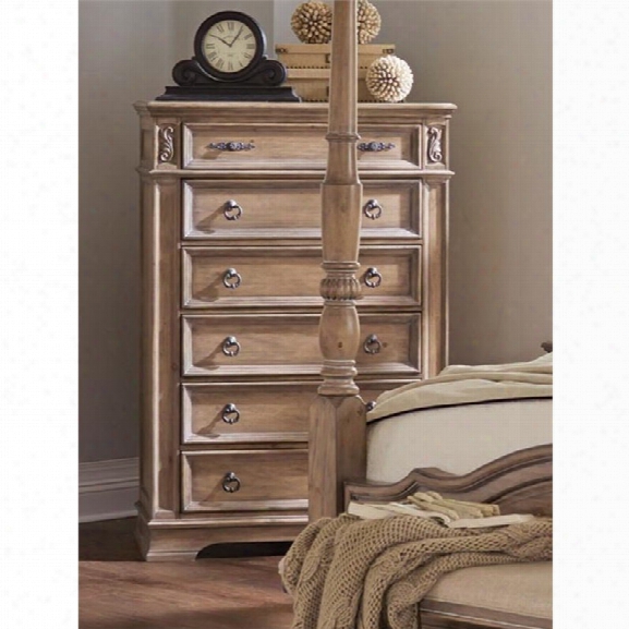 Coaster Ilana 6 Drawer Chest In Antique Linen