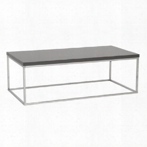 Eurostyle Teresa Rectangular Coffee Table In Gray Lacquer