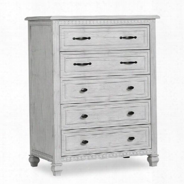 Evolur Madison 5 Drawer Chest In Antique Mist