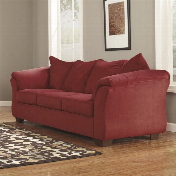 Flash Furniture Fabric Sofa In Red