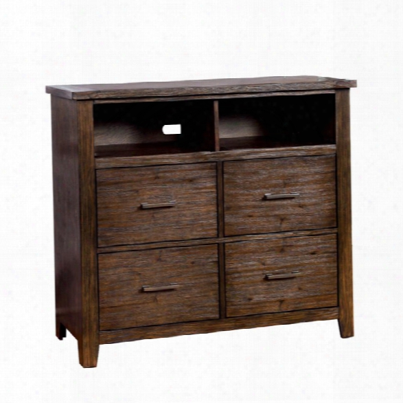 Furniture Of America Bell 4 Drawer Media Chest In Espresso