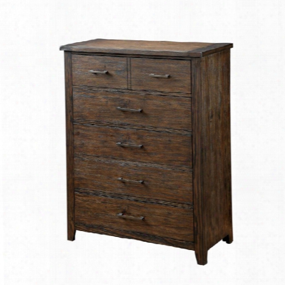 Furniture Of America Bell 6 Drawer Chest In Espresso