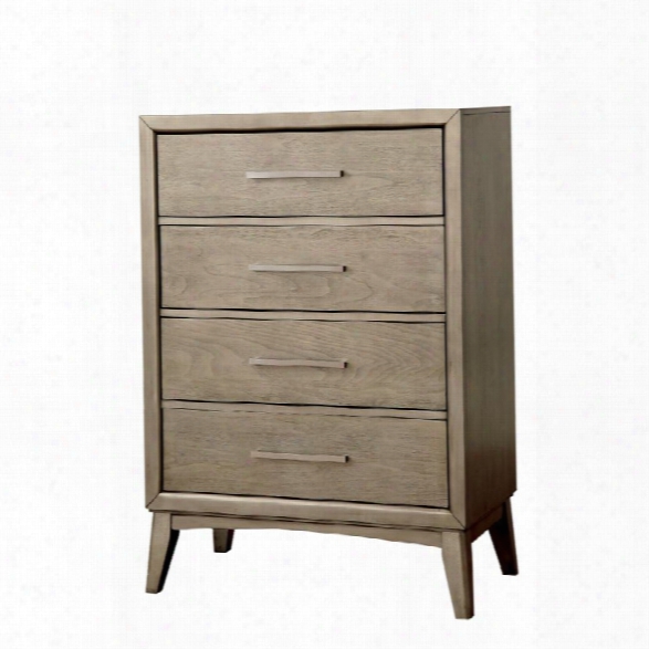 Furniture Of America Carmen Modern 4 Drawer Chest In Gray