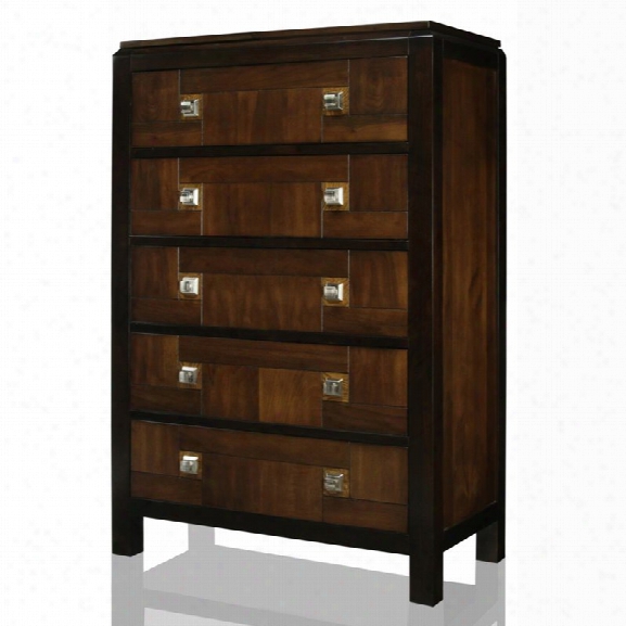 Furniture Of America Delia 5 Drawer Chest In Aciacia