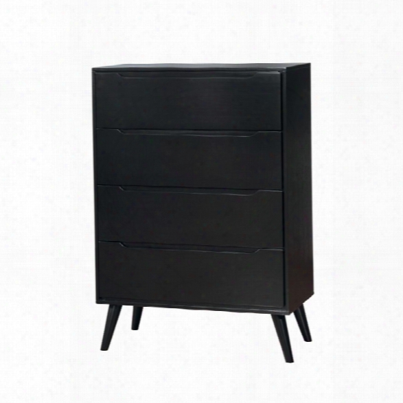 Furniture Of America Farrah 4 Drawer Chest In Black