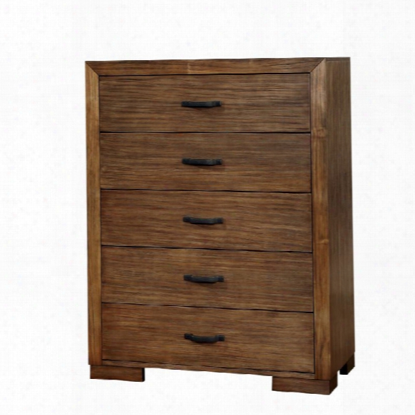 Furniture Of America Fletcher 5 Drawer Chest In Pine Wood