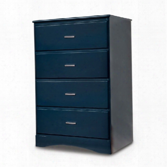 Furniture Of America Geller 4 Drawer Kids Chest In Currant Blue