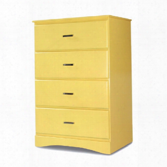 Furniture Of America Geller 4 Drawer Kids Chest In Lemon Yellow