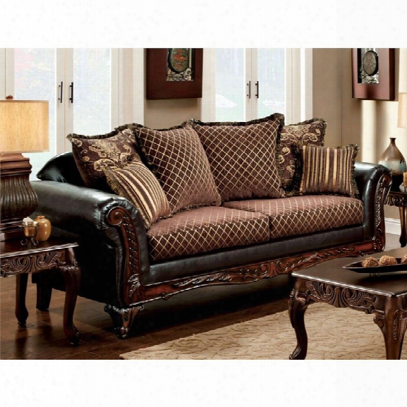 Furniture Of America Glenys Sofa In Espresso