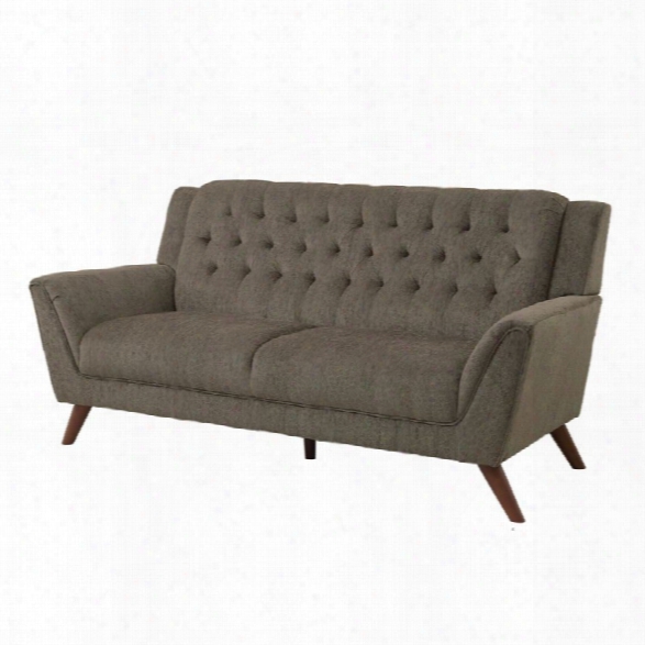 Furniture Of America Graham Tufted Fabric Sofa In Gray