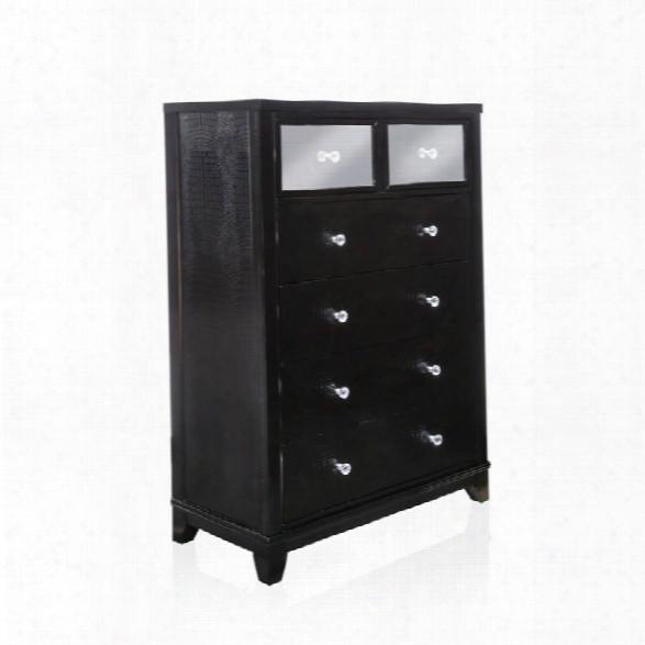 Furniture Of America Lillianne 6 Drawer Chest In Black