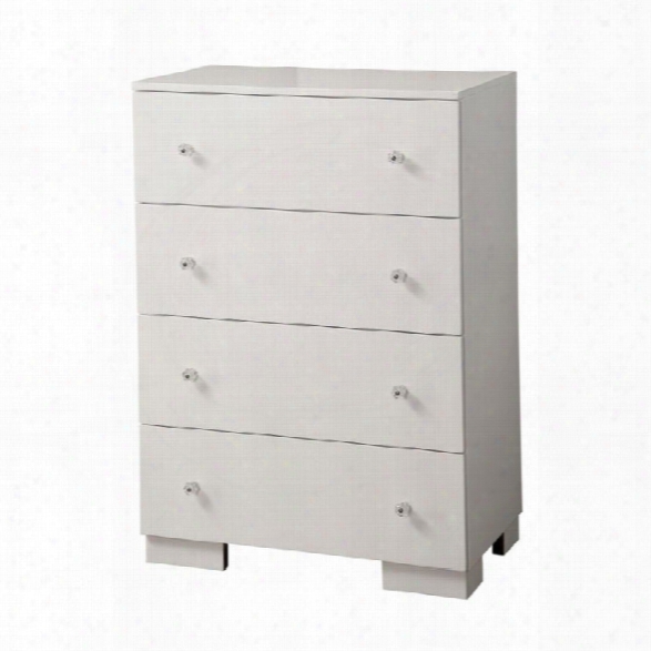 Furniture Of America Marsh 4 Drawer Chest In White