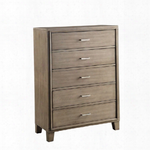 Furniture Of America Realm 5 Drawer Chest In Gray