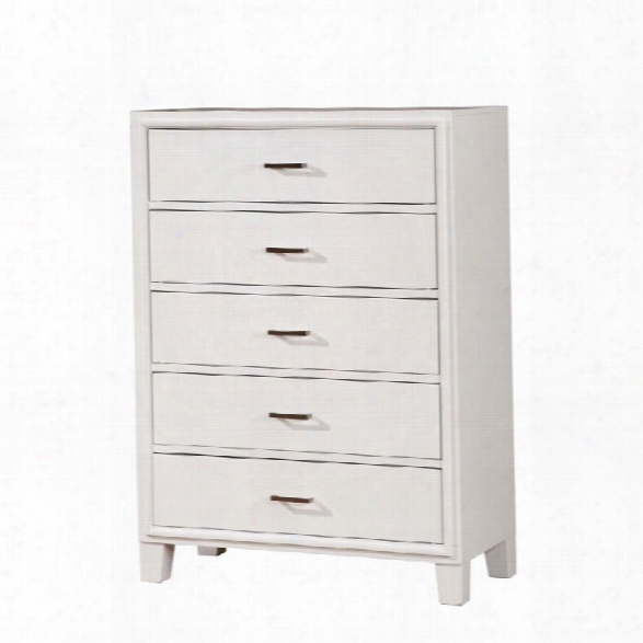 Furniture Of America Realm 5 Drawer Chest In White