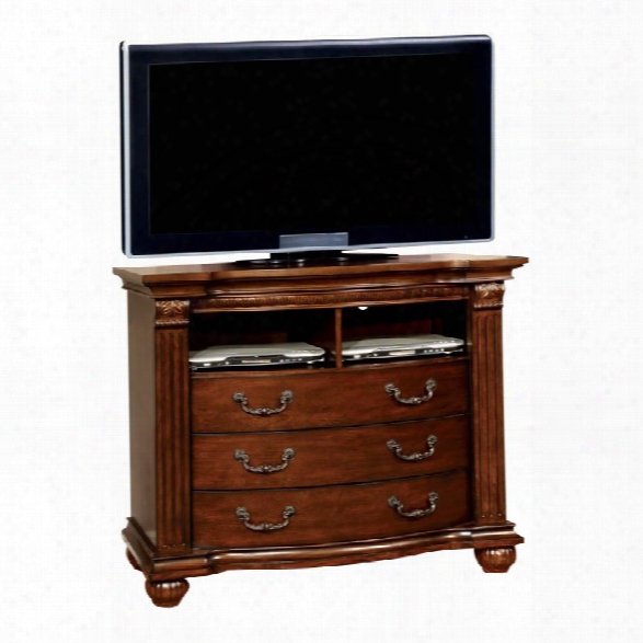 Furniture Of America Sorella 3 Drawer Media Chest In Cherry