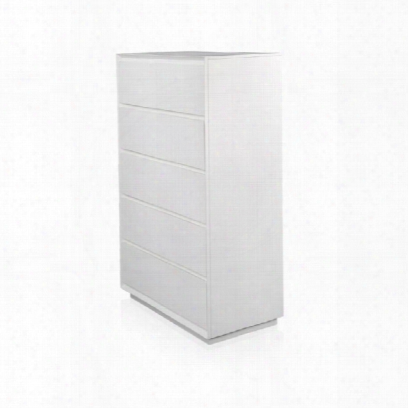 Furniture Of America Warther Linear 5 Drawer Chest In White