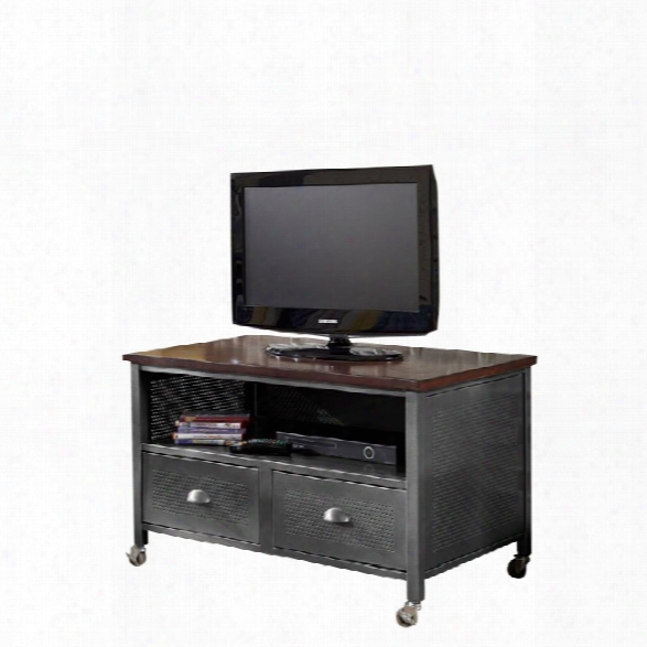 Hillsdale Urban Quarters 2 Drawer Media Chest In Black Steel