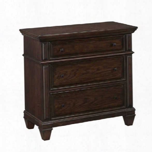 Home Styles Prairie Home 3 Drawer Chest In Black Oak