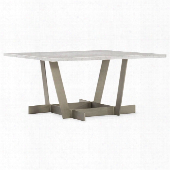 Hooker Furniture 36 Square Marble Top Coffee Table In White