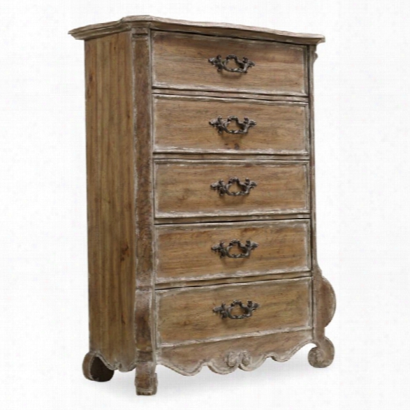 Hooker Furniture Chatelet 5 Drawer Chest In Caramel Froth