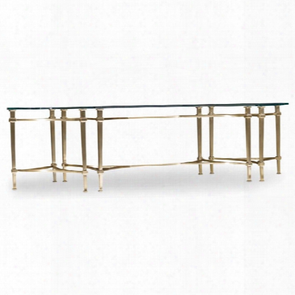 Hooker Furniture Highland Park Glass Top Coffee Table In Gold