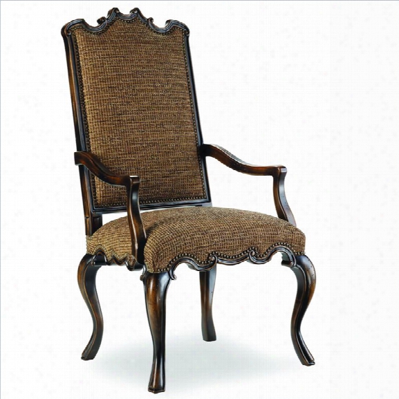 Hooker Furniture Sanctuary Canterbury Arm Chair In Brown Tweed