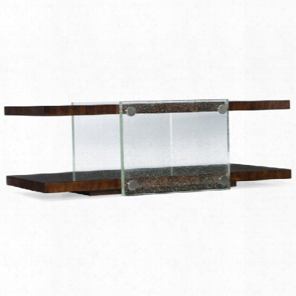 Hooker Furniture Skyline Bubble Glass Coffee Table In Dark Cherry