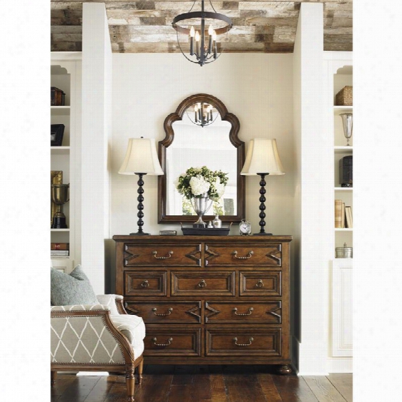 Lexington Coventry Hills Sheridan Hall Chest With Mirror In Brown